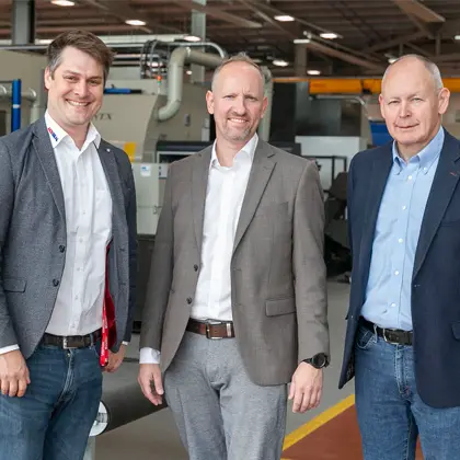 From left to right: Benedikt Wicklmayr, Christoph Leister, Jim Hamilton.